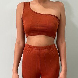 2 piece crop top and flare pants set Size 4